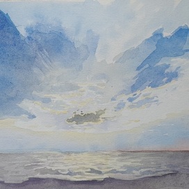 Закат на море