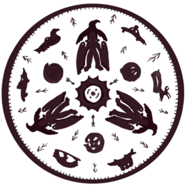 дизайн бубна в пермском зверином стиле