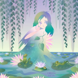 Дух леса и болот. Векторная иллюстрация