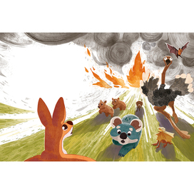 Книжный разворот. Пожар