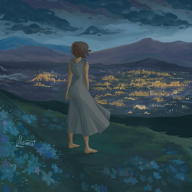 город вдалеке