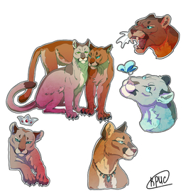 Стикерпак с пумами
