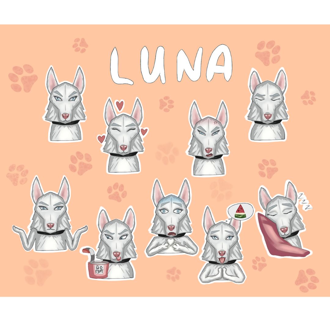 Стикер-пак "Хахаска" для телеграм-канала