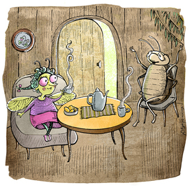 Иллюстрация про Мушу