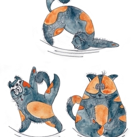 Йогокотики акварельные-бренд персонаж