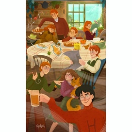 Семейный ужин в гостях у Уизли