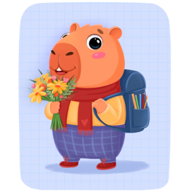 Капи идет в школу