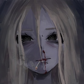 печальная девушка с табаком 