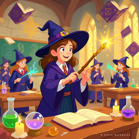 Illustration of the Little Witch