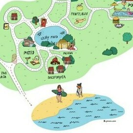 Иллюстративная свадебная карта