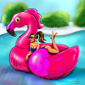 Девушка в бассейне