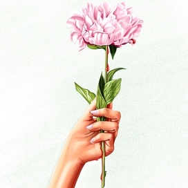 Цветок принт