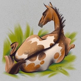 Иллюстрация к книге о лошадях