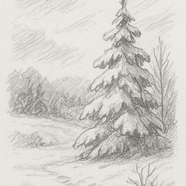 Домик зимой 