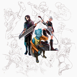 Концепт персонажей для комикса