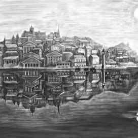 Иллюстрация для форзаца романа Тени Богов :Пороки 