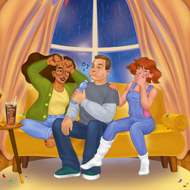 Иллюстрация для настольной игры "Нескучные фанты"