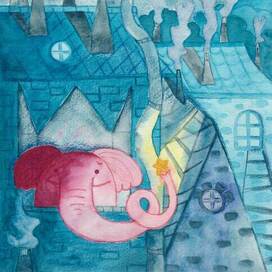 Акварельная иллюстрация в аудиокнигу детских сказок