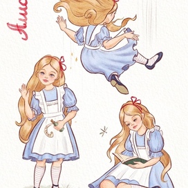 Наброски персонажа для Алисы в стране чудес