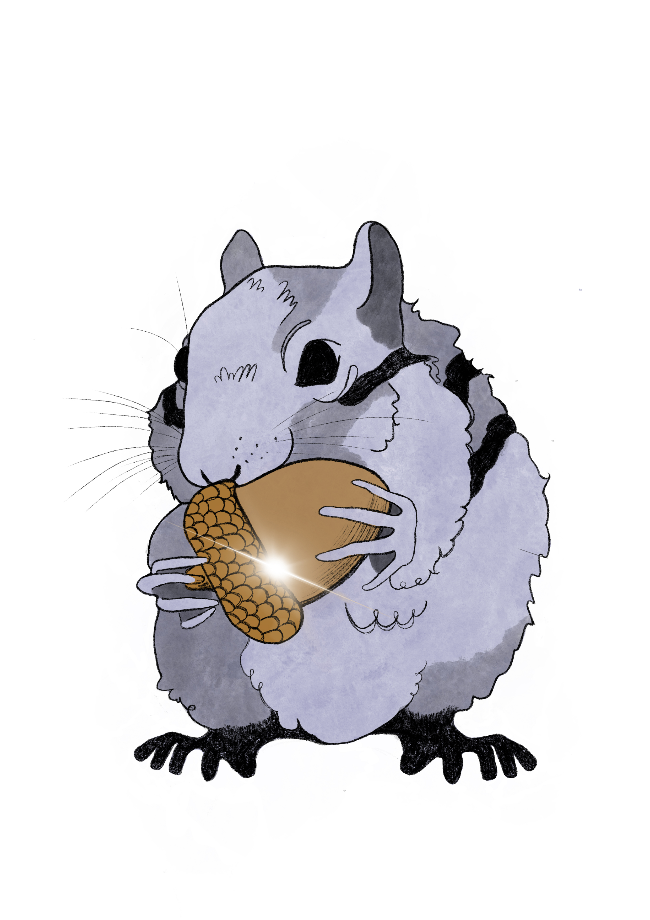 Бурундук с жёлудем