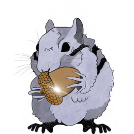 Бурундук с жёлудем