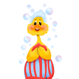 Детский персонаж. Чистый утенок.