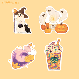 Наклейки к Хеллоуину