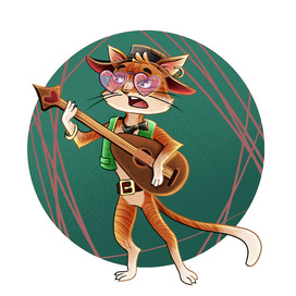 персонаж Кот-бард