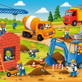 Виммельбух "Стройка"