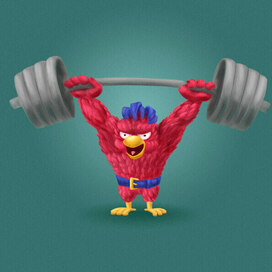 Сильный птиц