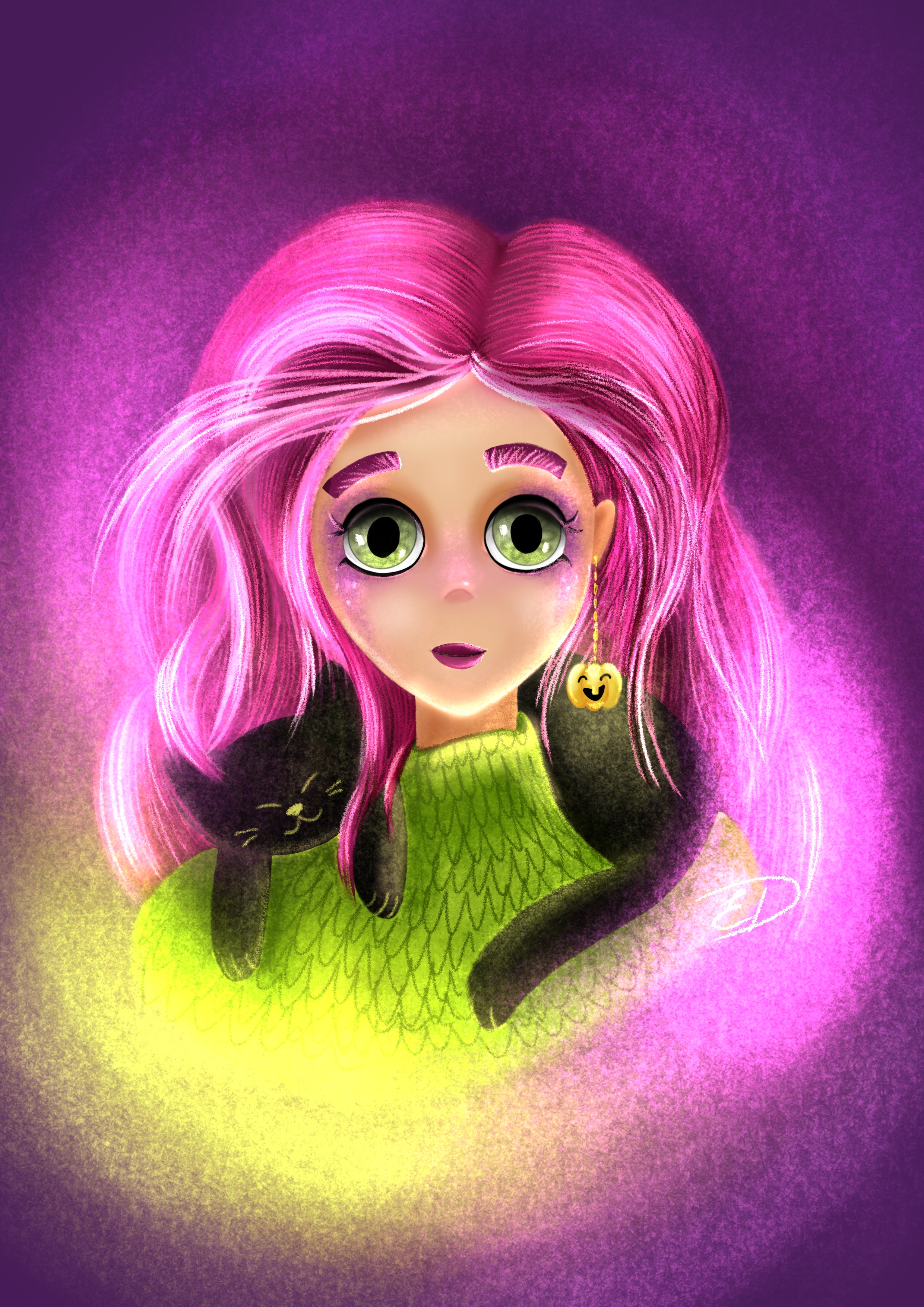 Милая колдунья с котом