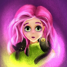 Милая колдунья с котом