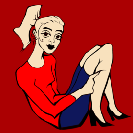 Скетч, лайн, немного цвета перед сном