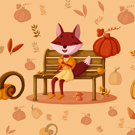 Лисичка для кофейного стаканчика 