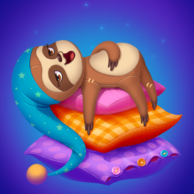 Иллюстрация для настольной игры. Ленивец