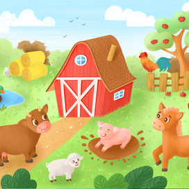 Паззл Солнечный день на ферме