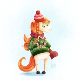 Персонаж Лошадь на Новый год