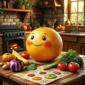 колобок похожий на апельсин