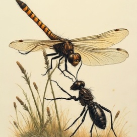 стрекоза и муравей