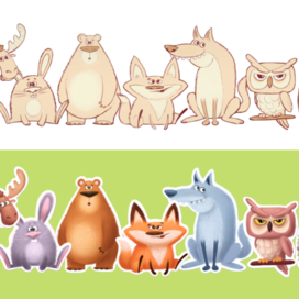 Макси пазлы "Лесные Животные"