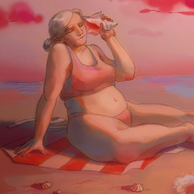 Муми-мама (хуманизация) на пляже