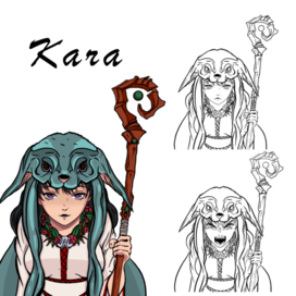 2D Illustration — Kara (Original Character)