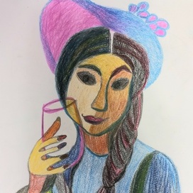 Портрет подруги в стиле импрессионистов