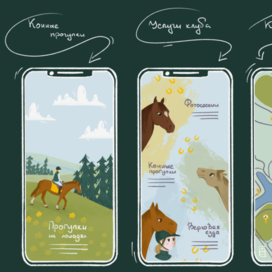 Иллюстрация для мобильного приложения конного клуба