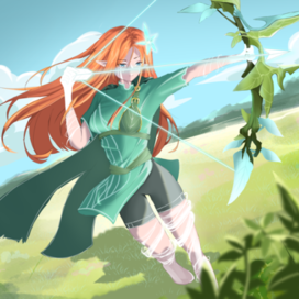  аниме лучница