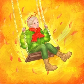 Лидочка осенью