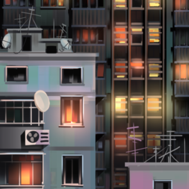 Panal houses background