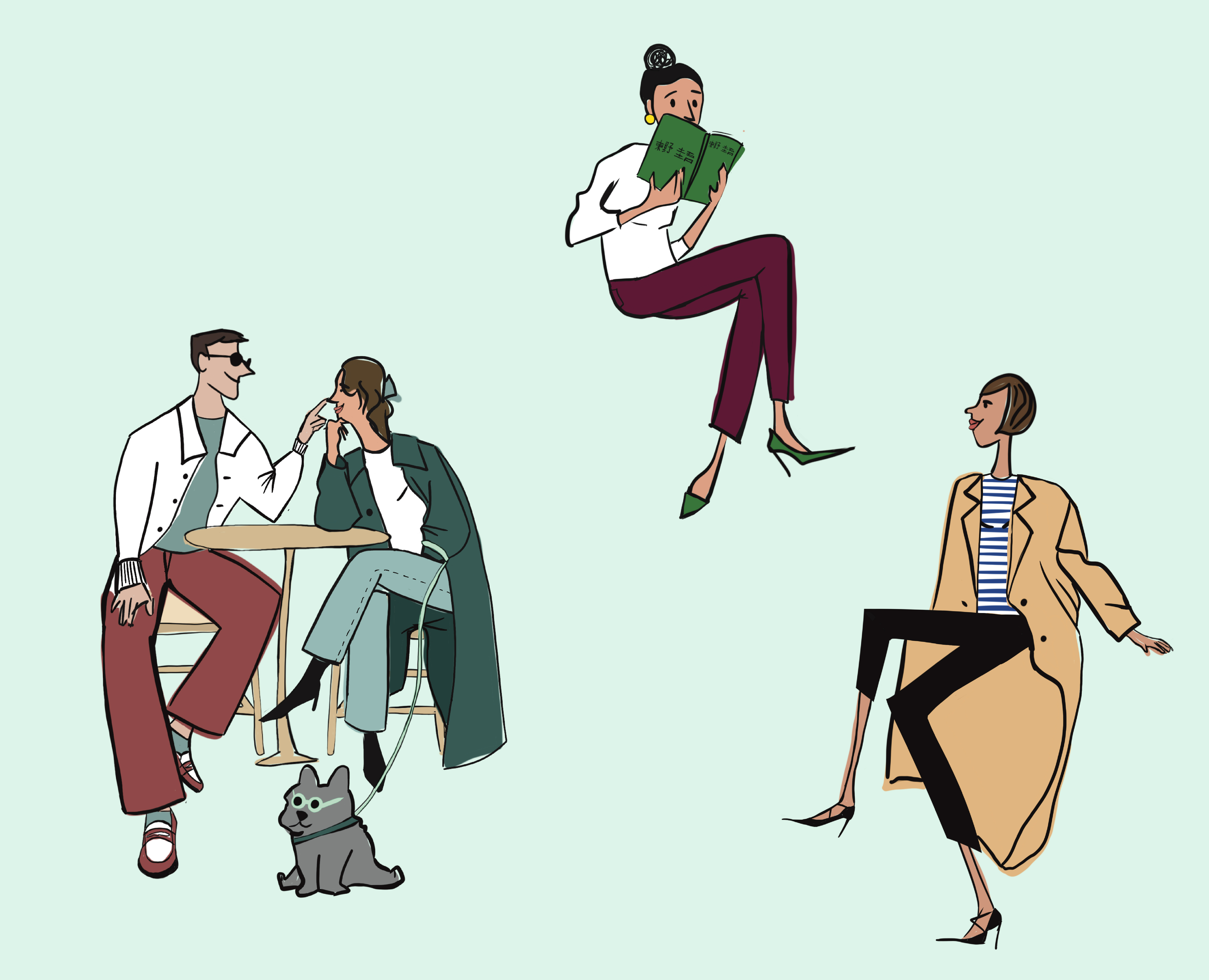 Иллюстрации для кофейни YU