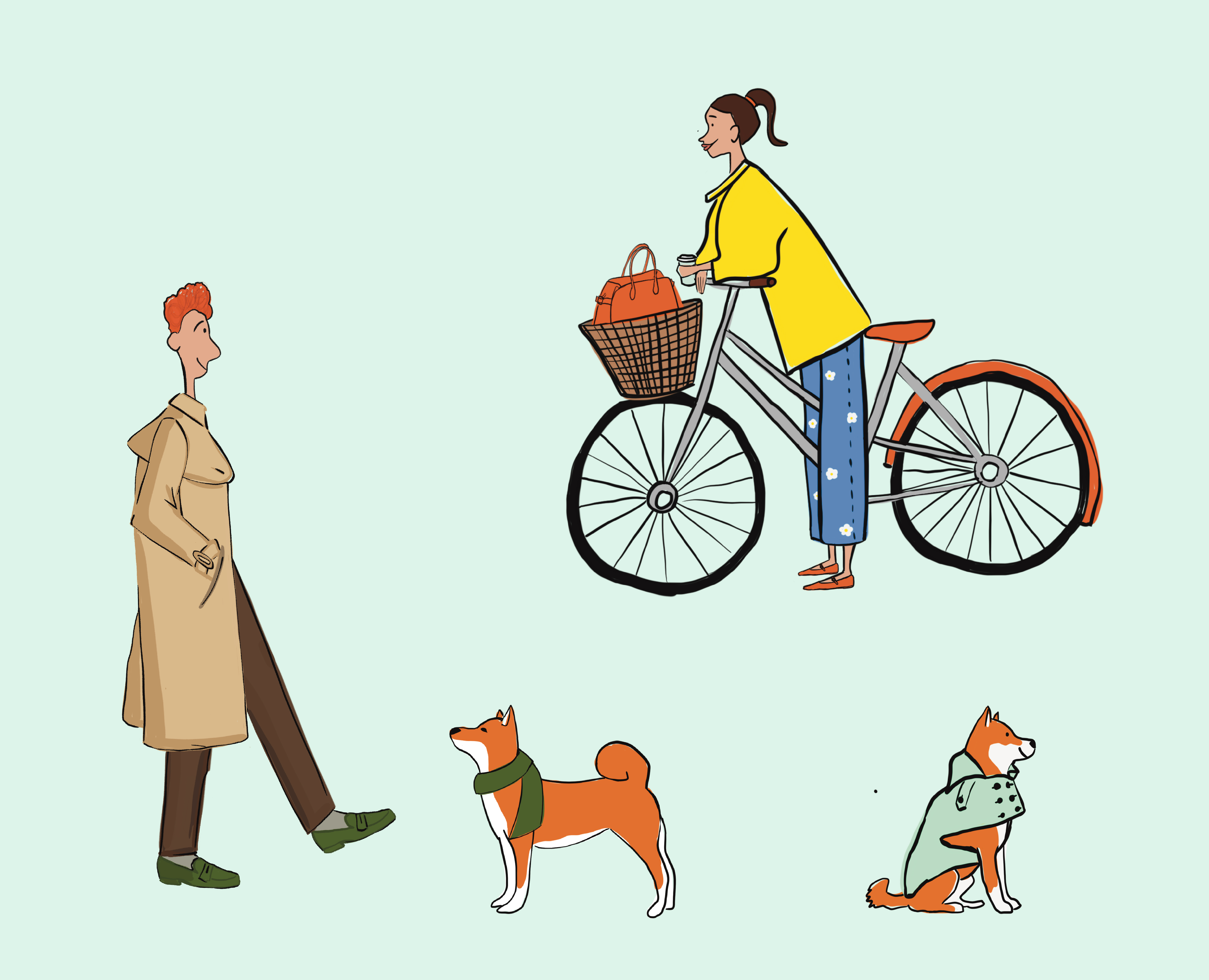 Иллюстрации для кофейни YU