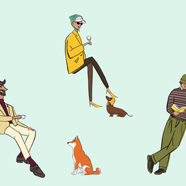 Иллюстрации для кофейни YU